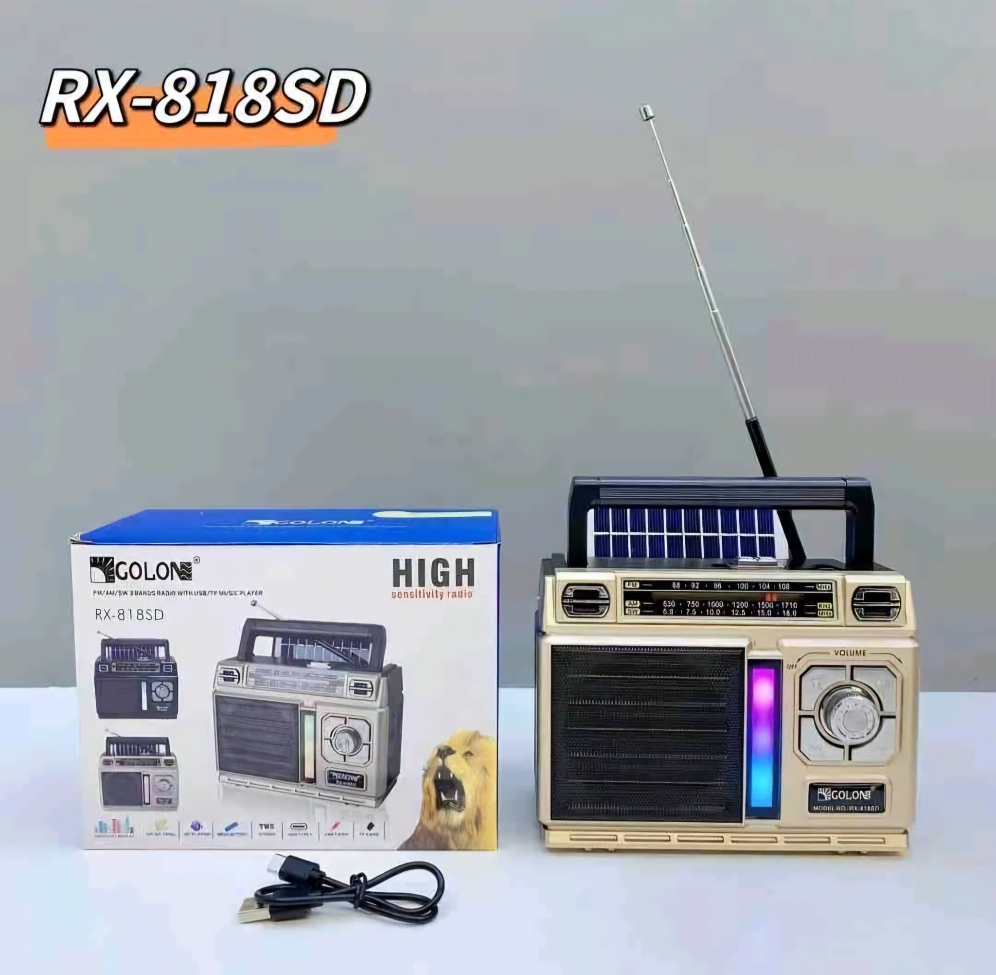 RX-818SD Solarni Prijenosni Radio