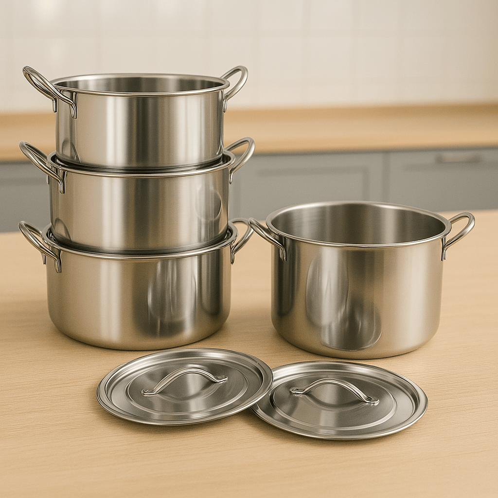 Set inox lonaca sa poklopcima (4.kom)