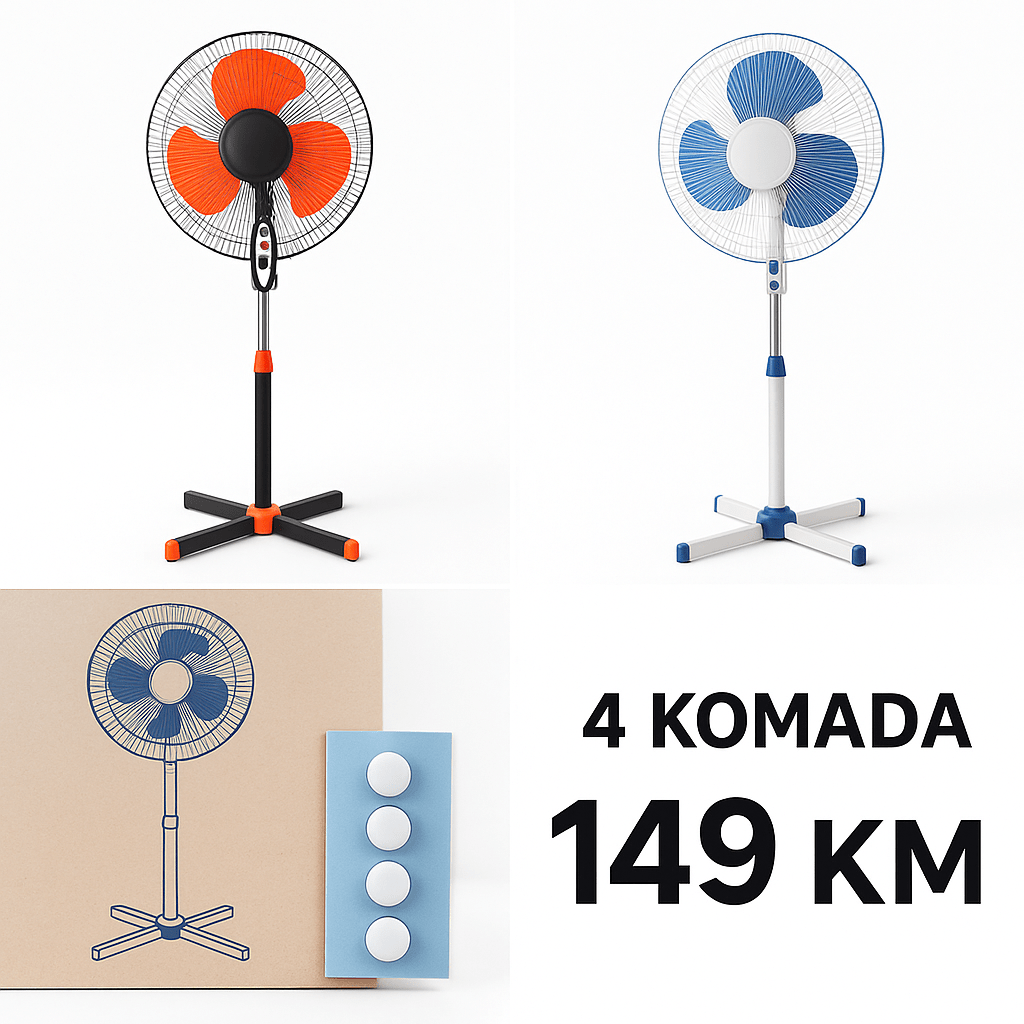 Set od 4 Stajaća Ventilatora