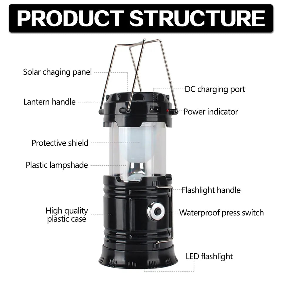Solarna Lampa za kampiranje