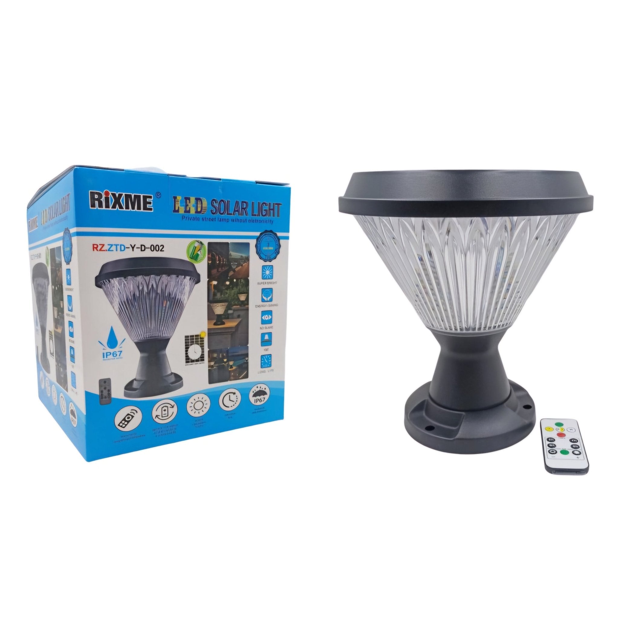Solarna LED Svjetiljka RIXME s Daljinskim Upravljačem
