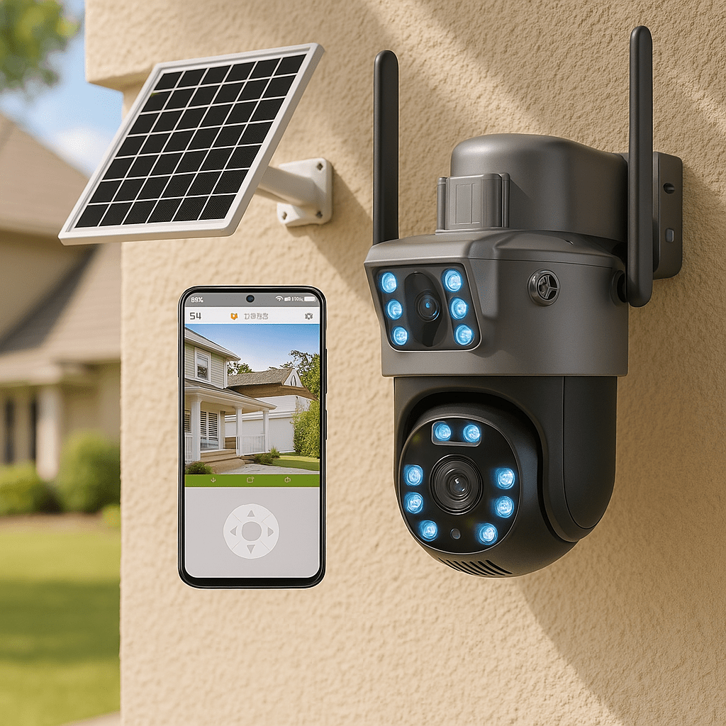 Solarna Sigurnosna Kamera s Dvostrukim Zaslonom