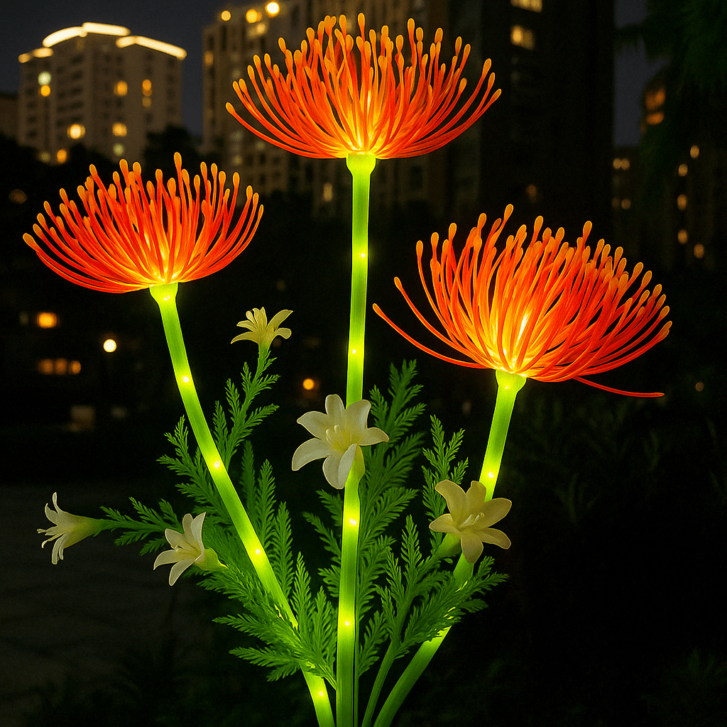Solarne ukrasne LED krizanteme za vrt