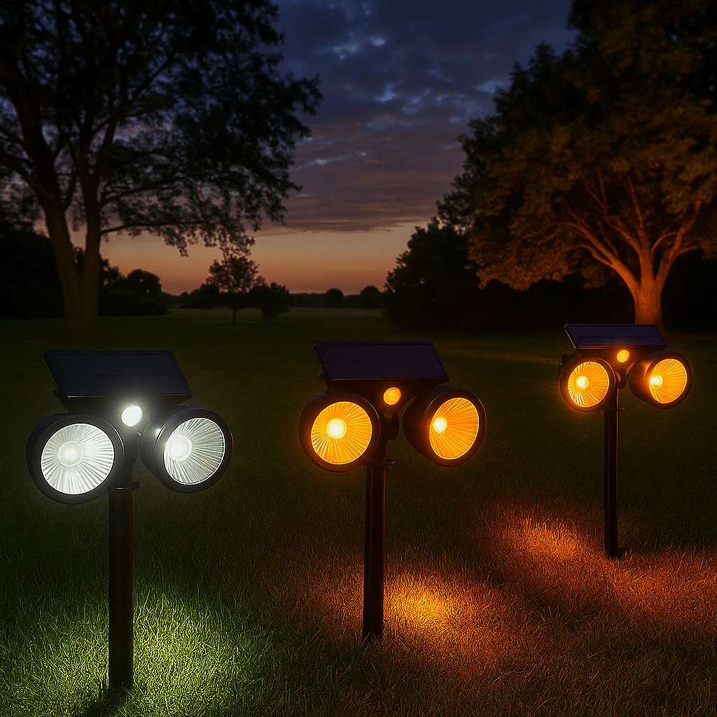 Solarni LED Reflektor s Dvije Glave