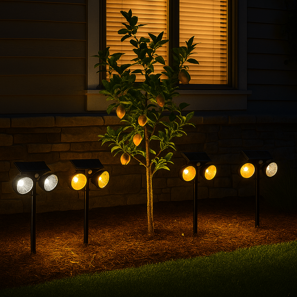 Solarni LED Reflektor s Dvije Glave