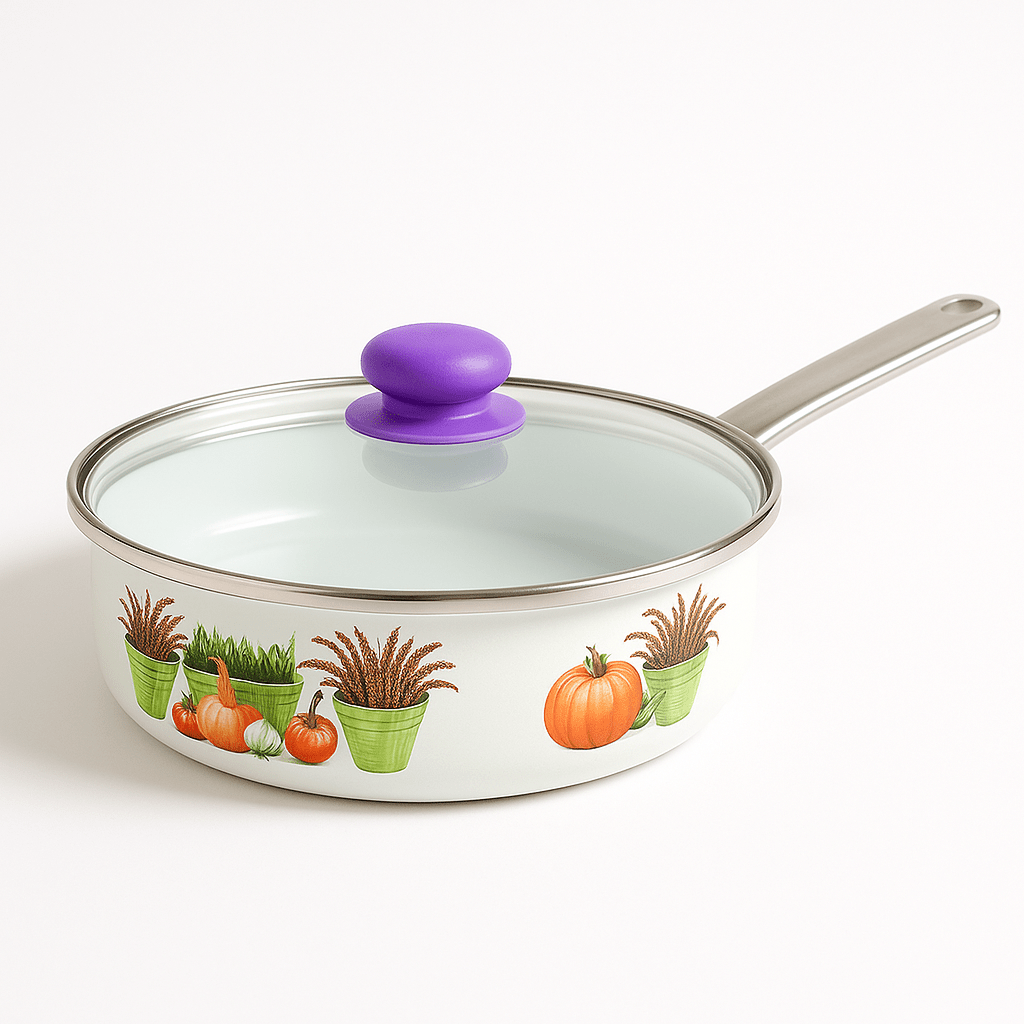 Tava emajl sa staklenim poklopcem - 24cm Lavanda
