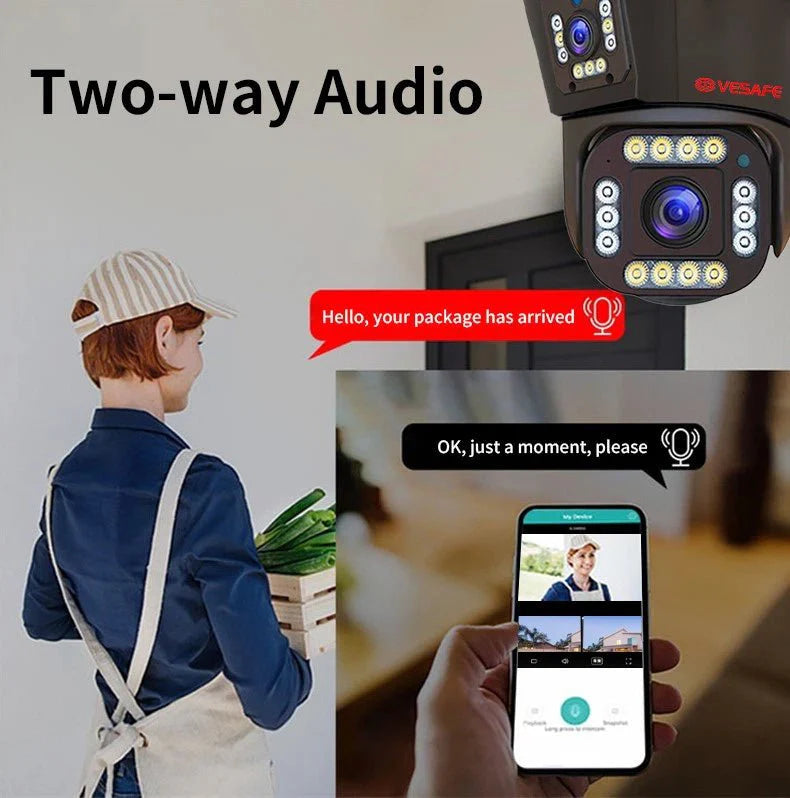 Trostruka CCTV PTZ IP Kamera 12MP