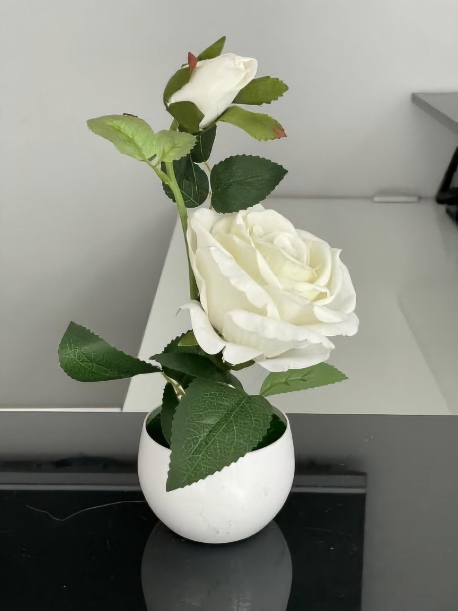 Umjetna Bijela Ruža (28 cm)