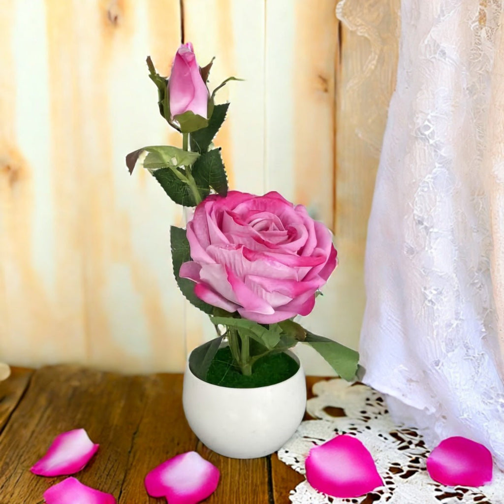 Umjetna Ružičasta Ruža (28 cm)