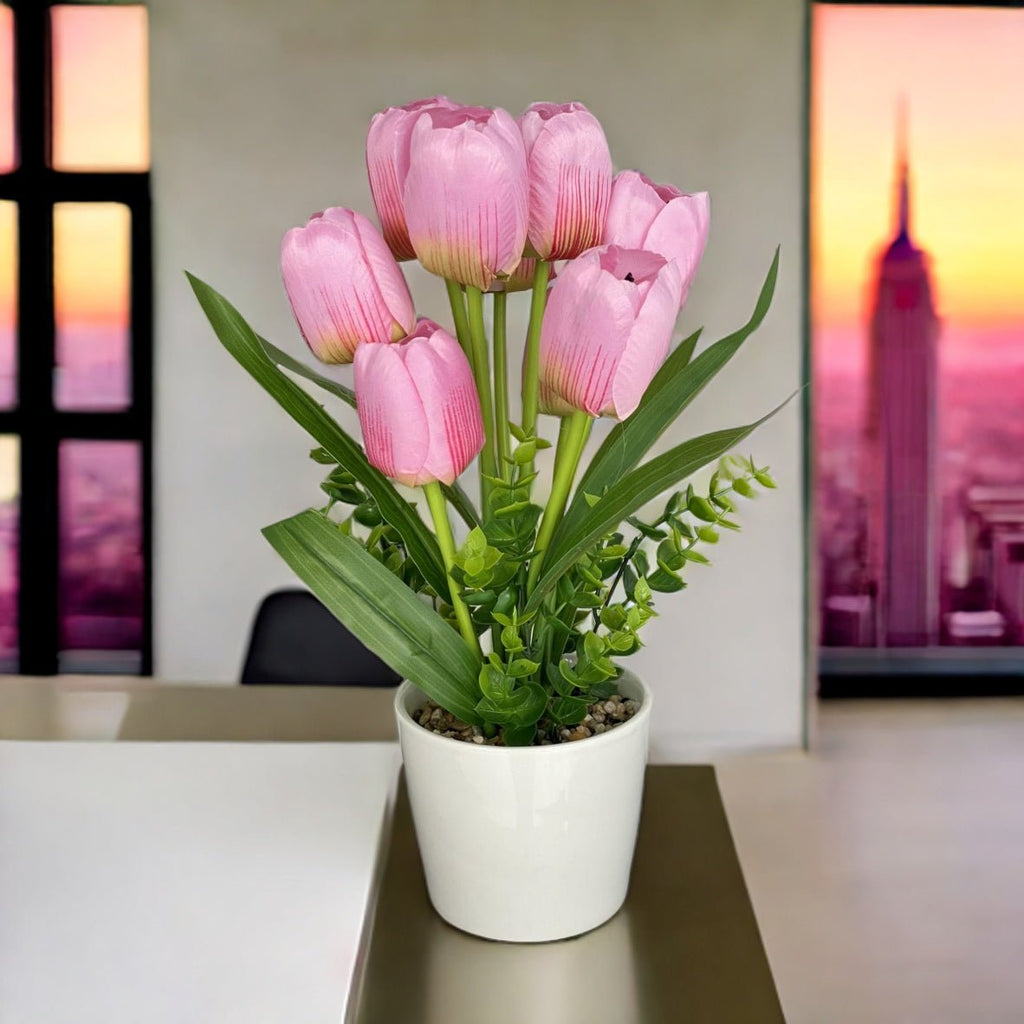 Umjetni Ružičasti Tulipani (34 cm)