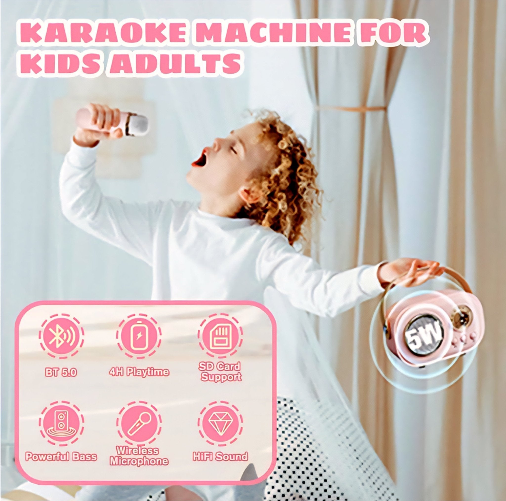 Vintage Bluetooth Karaoke Zvučnik sa Bežičnim Mikrofonom