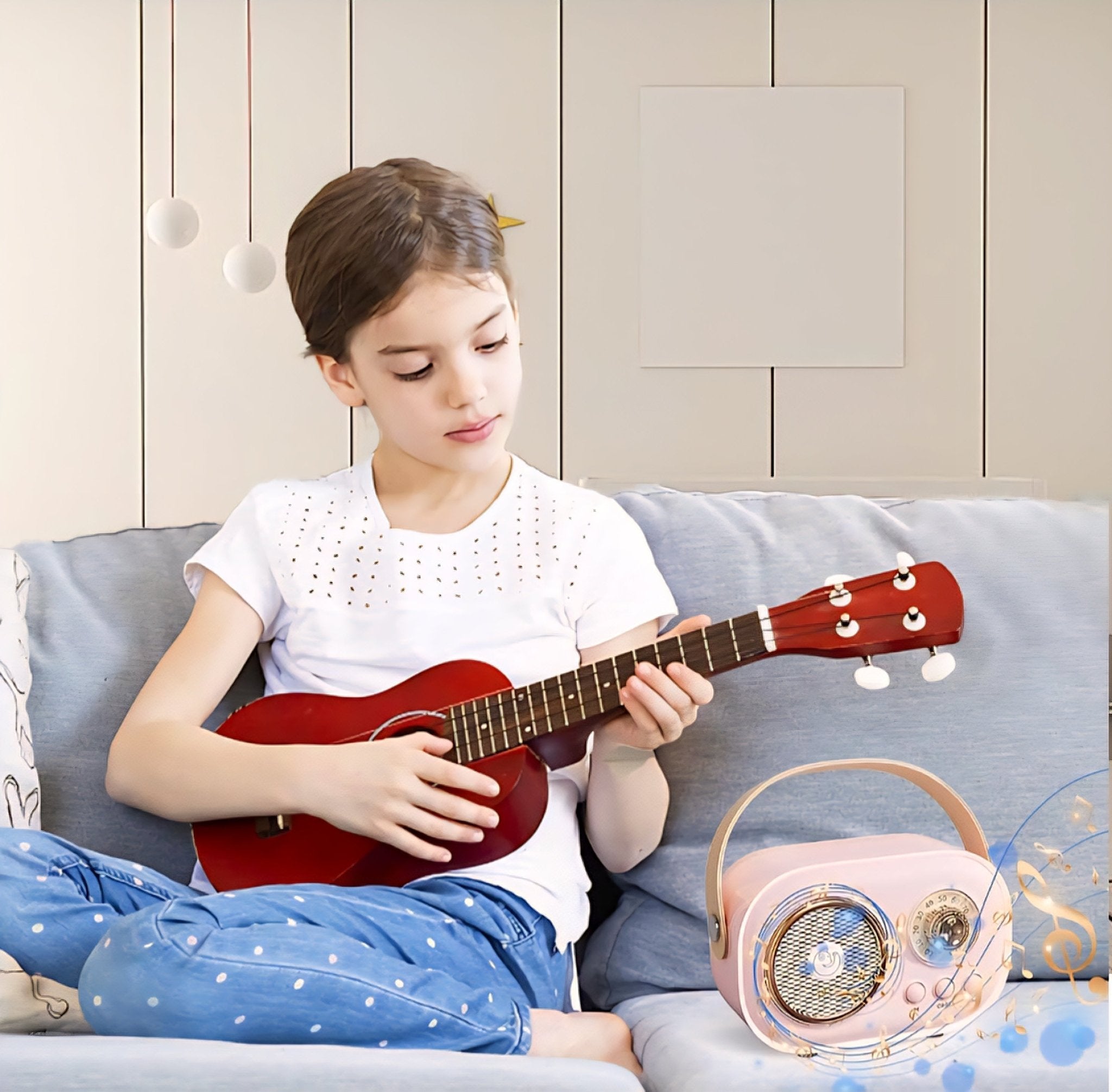Vintage Bluetooth Karaoke Zvučnik sa Bežičnim Mikrofonom