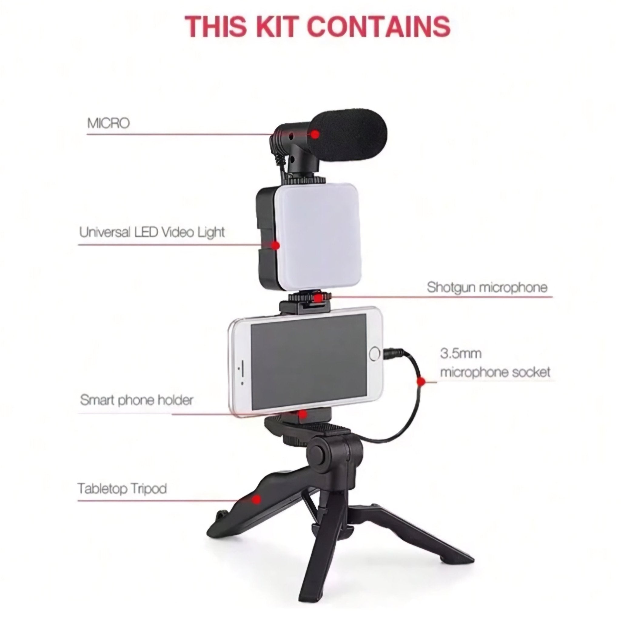 Vlogging set za snimanje videa za pametne telefone