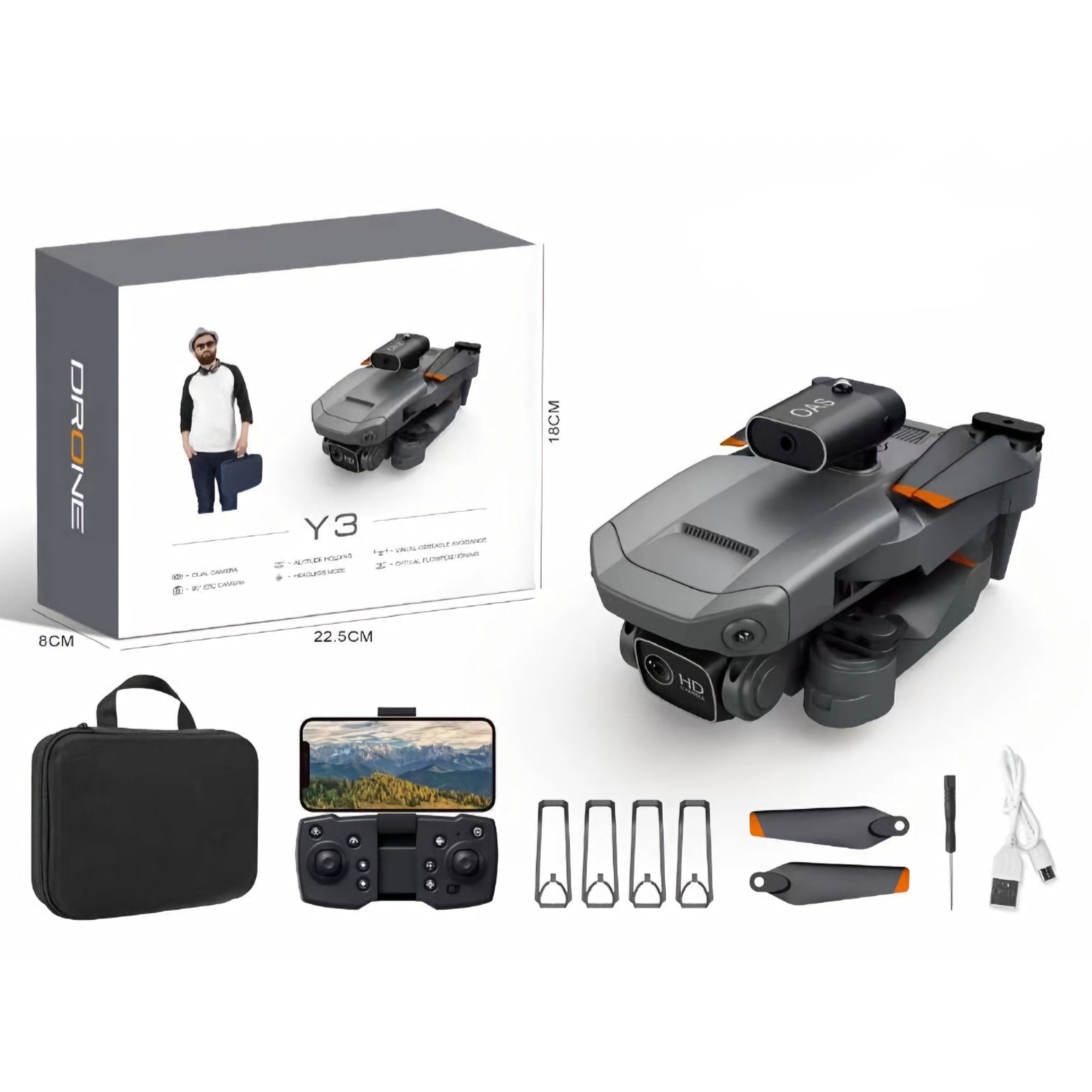 Y3 MAX Dron s Dvostrukom Kamerom